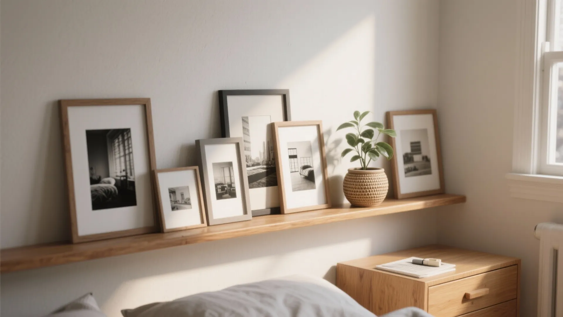 3. Leaning Frames and Shelf Displays