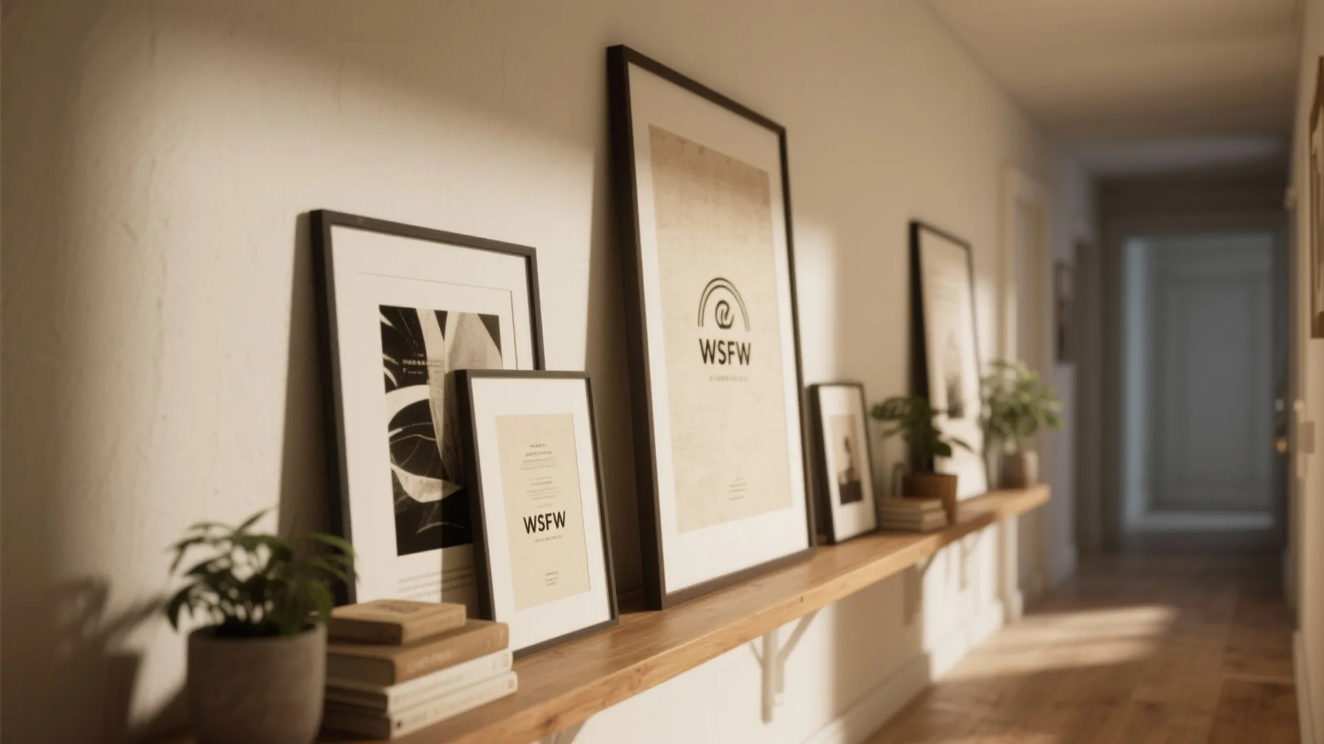 5. Lightweight frames and leaning displays — stylish and paint-friendly