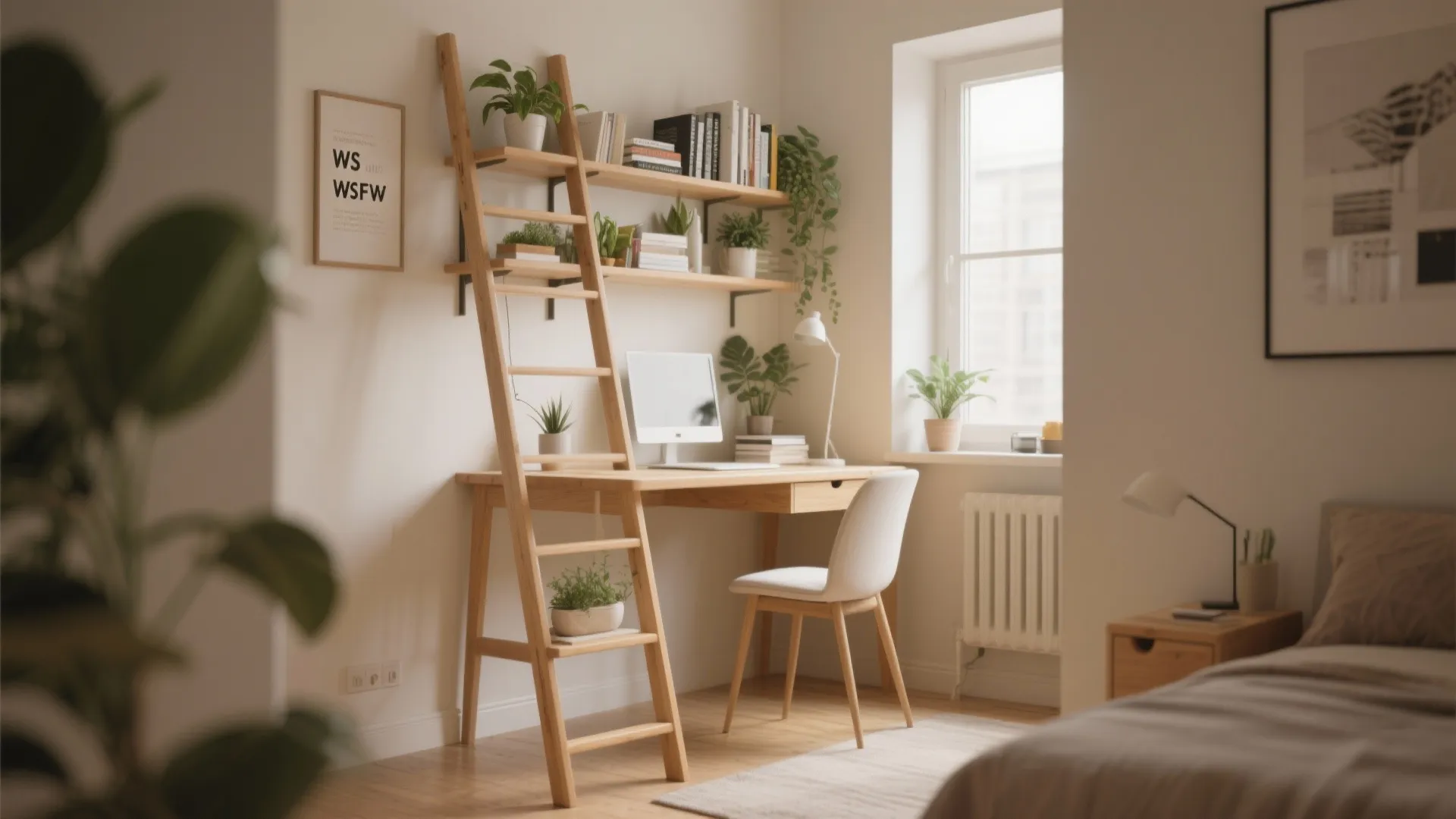2. Leaning Ladder Desk