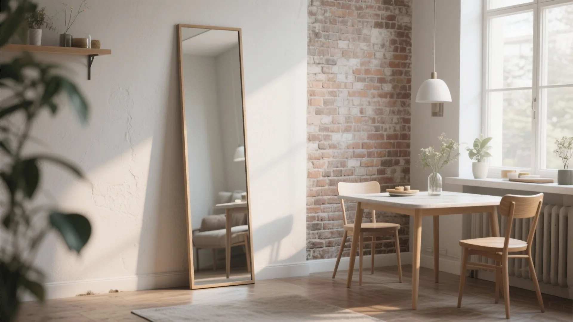 Full-Length Leaning Mirror