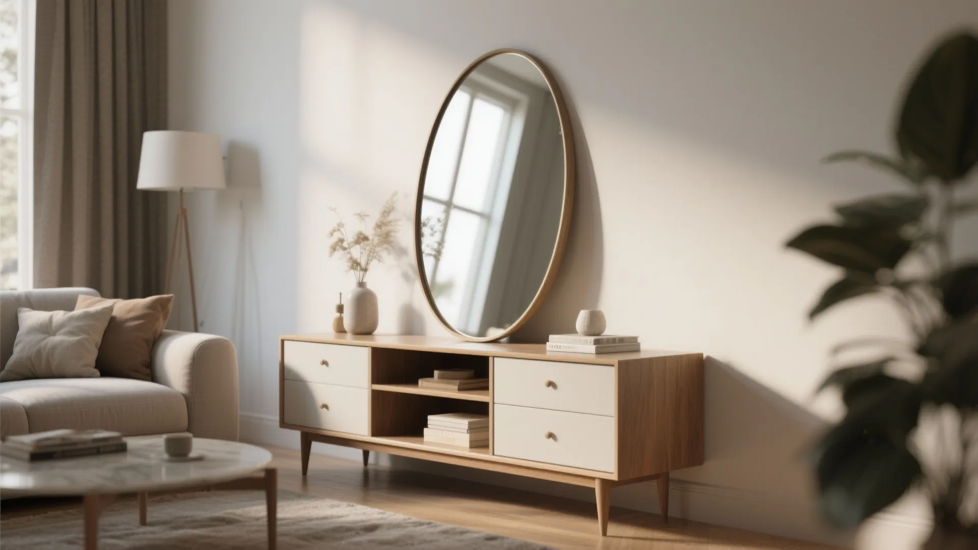 As a Freestanding Leaner