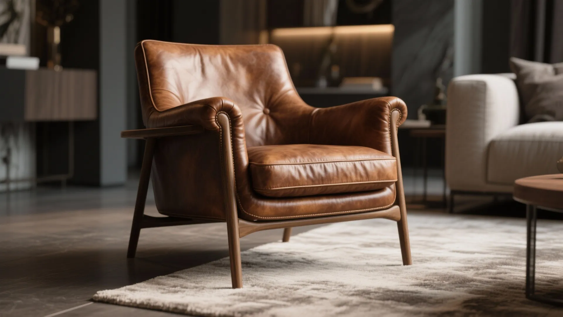 Leather accent chair for a masculine touch