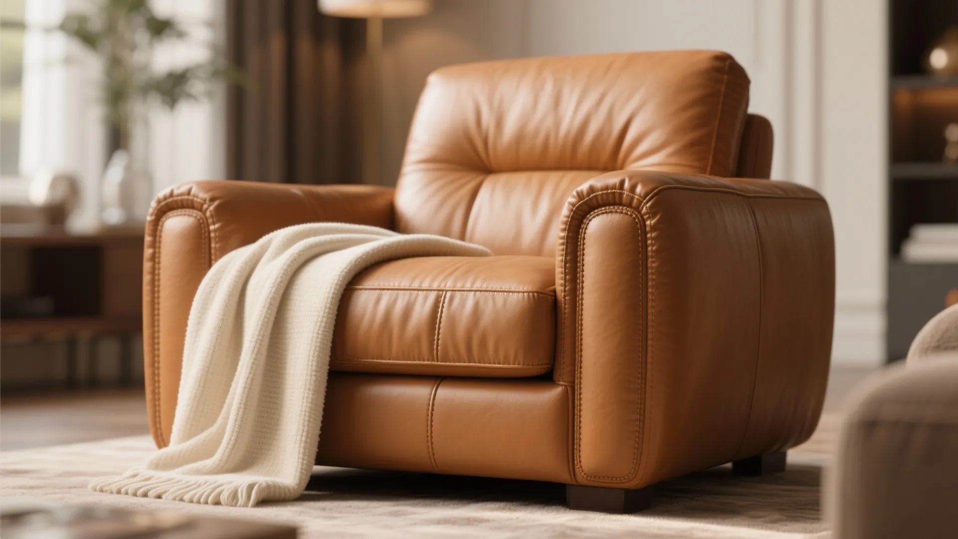 2. Warm Leather Accents