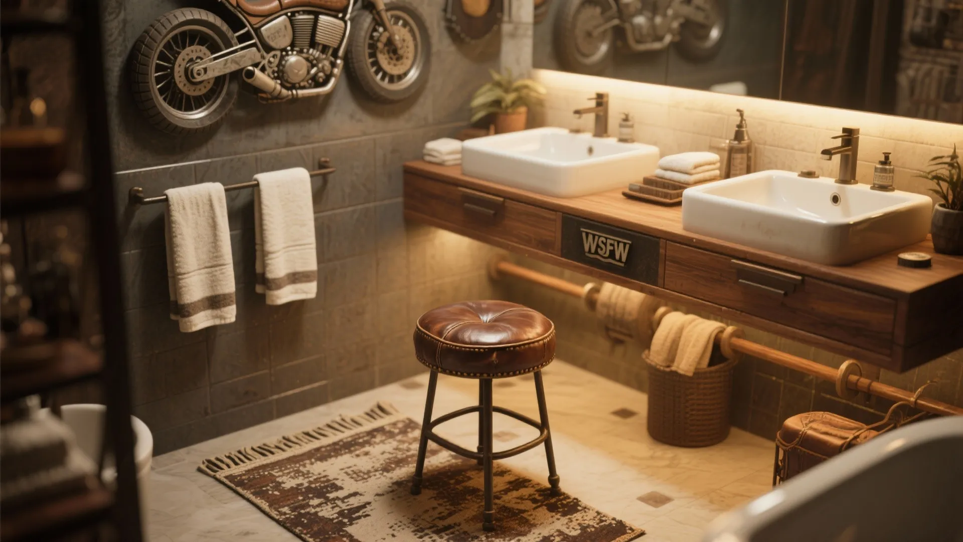 4. Leather, Textiles and Warm Accents