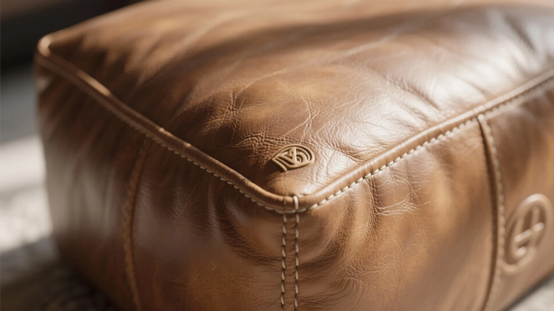 5) Leather Cube Ottomans for Rugged, Moveable Function