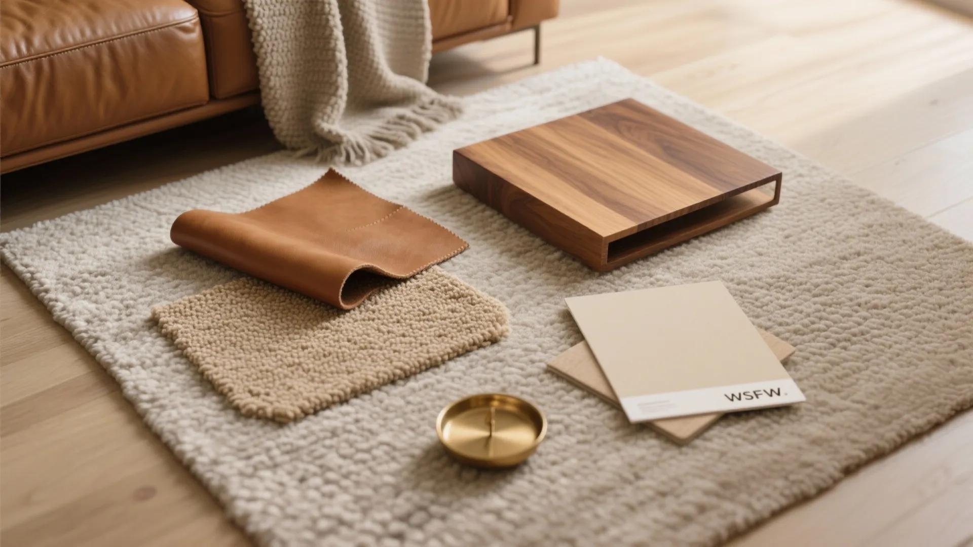 5) Layered Styling: Leather + Fabric + Wood