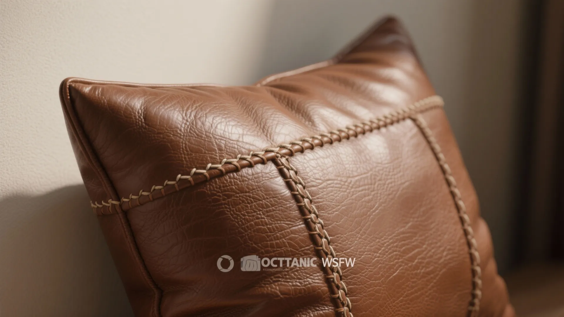 Textured Leather or Faux-Leather Cushions for Durable Elegance