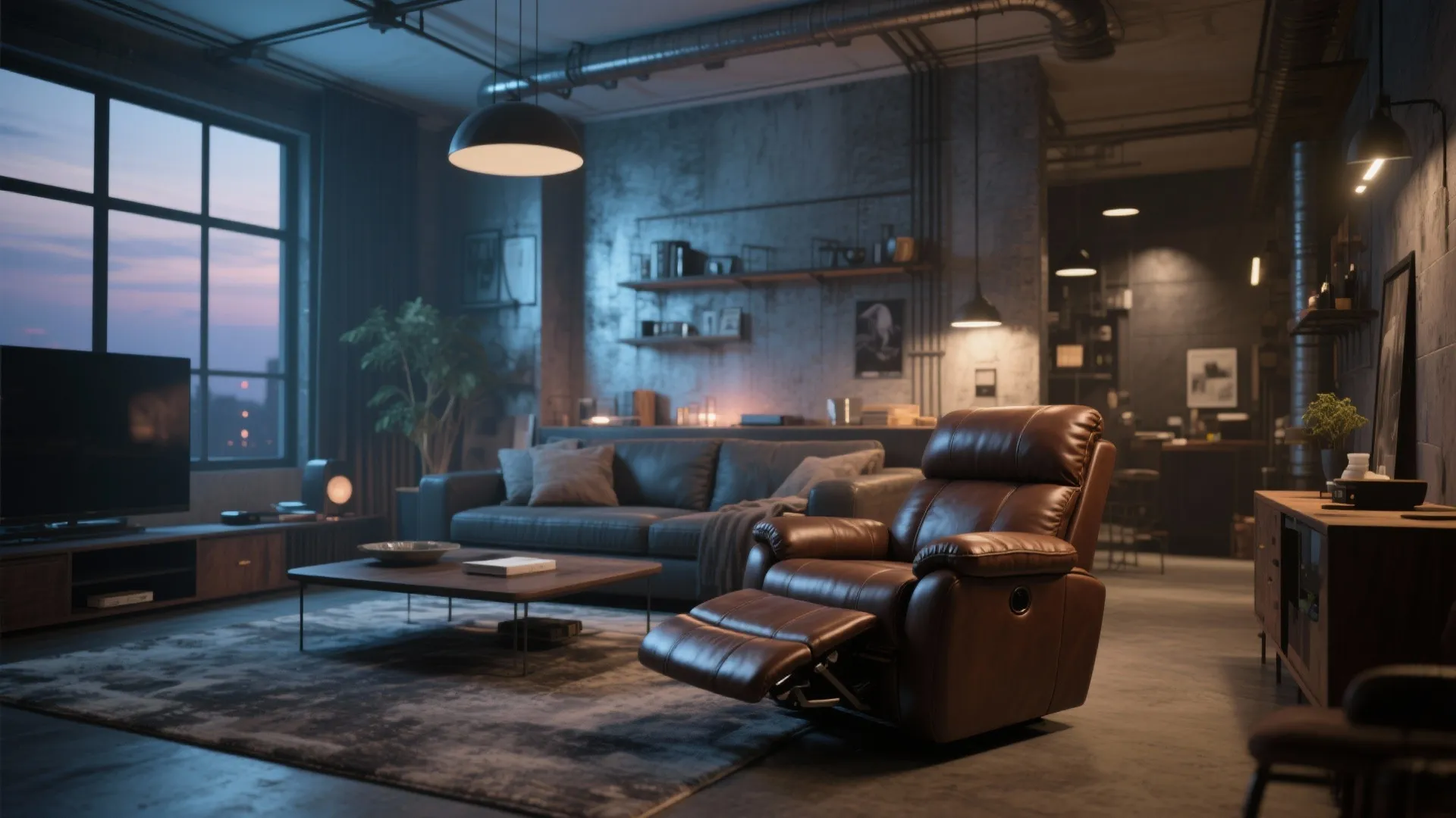 6. Leather Recliner as a Statement Piece