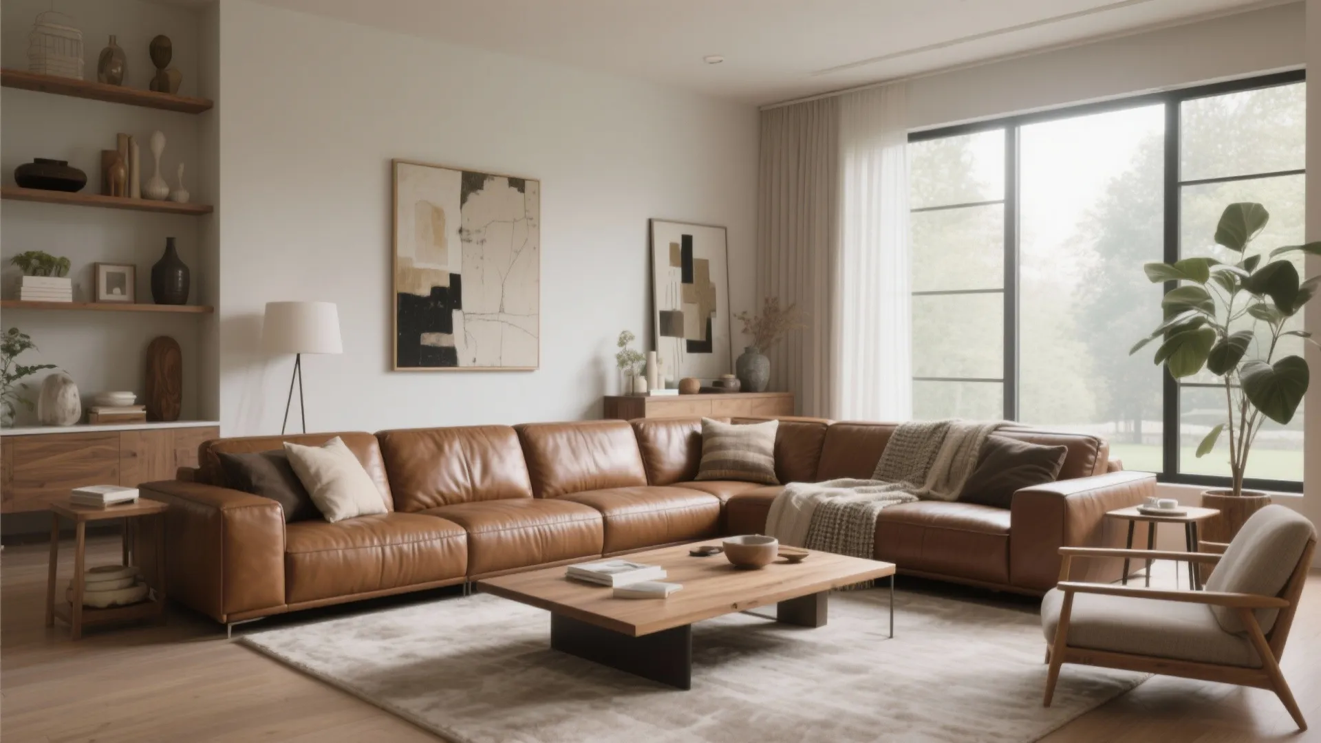 10 Living Room Ideas with Leather Sectional