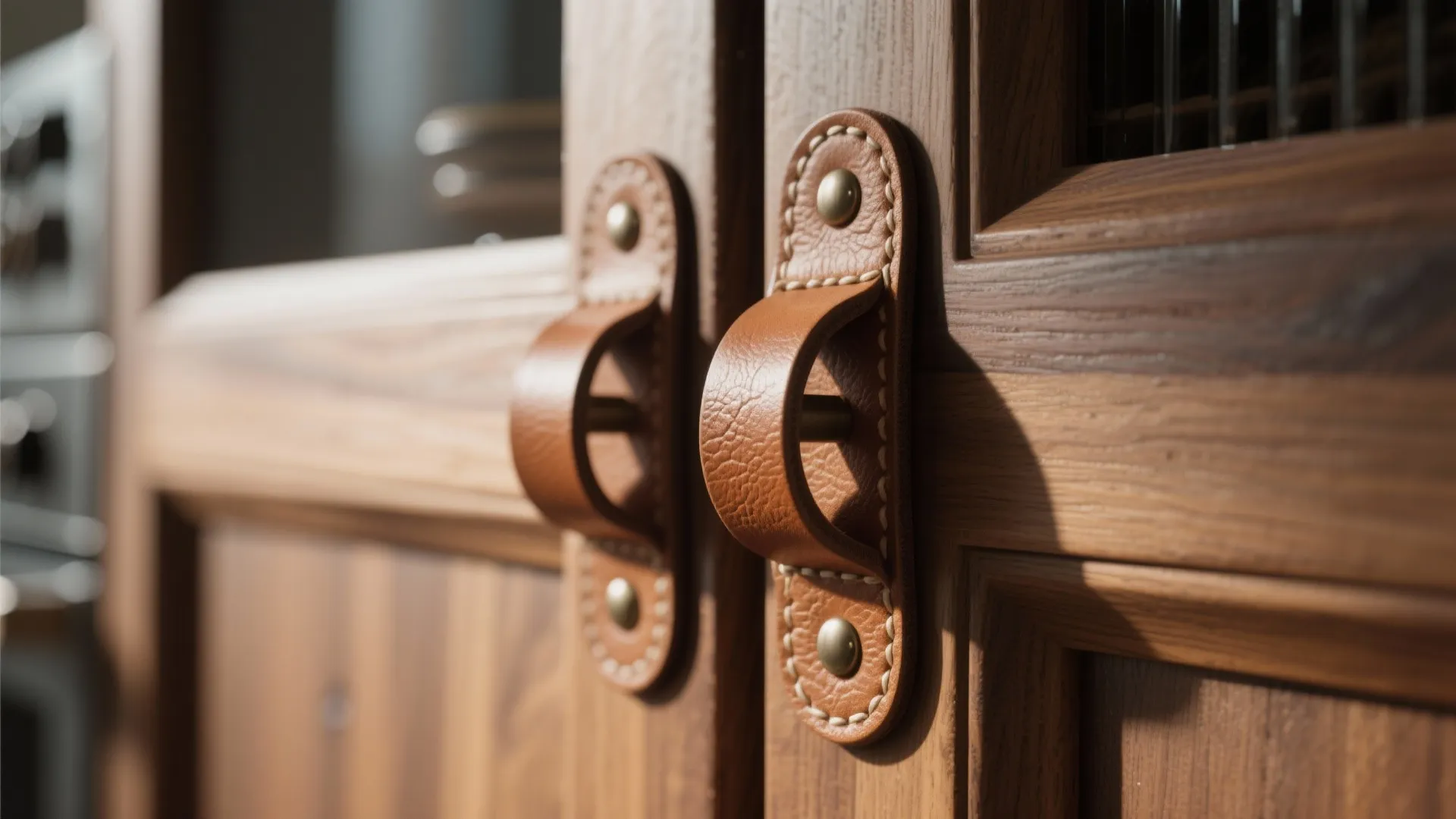 4. Leather Strap Handles