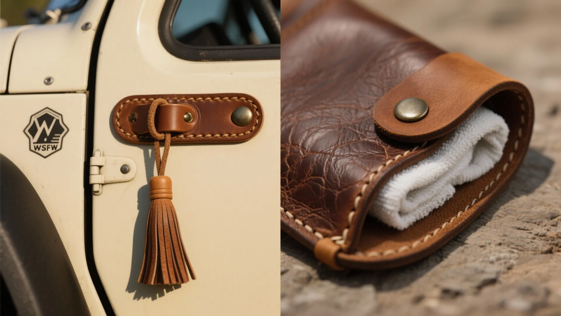 2. Leather Tassel with Snap