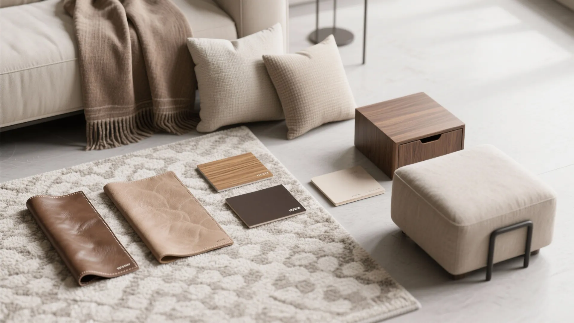 5) Balanced accents: soft textiles + smart storage