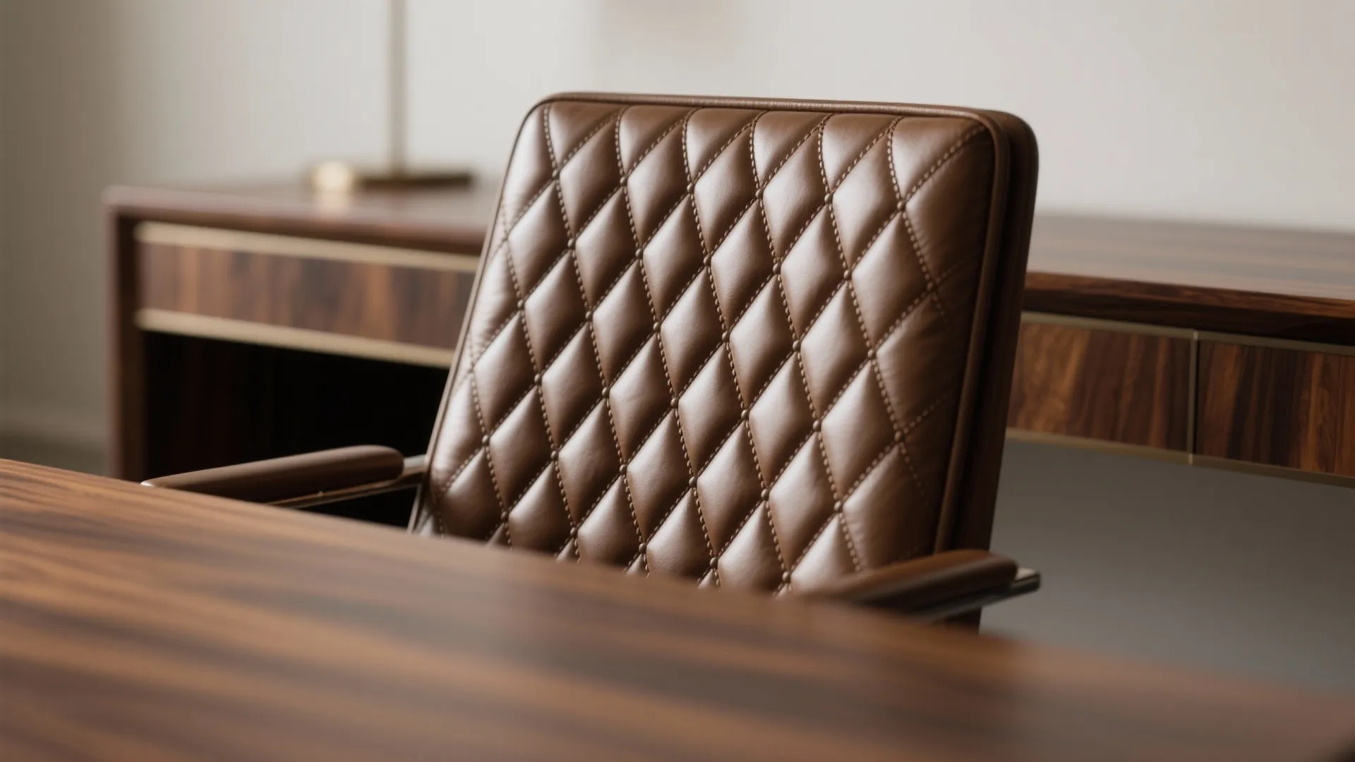 Quilted Leather and Veneer Harmony