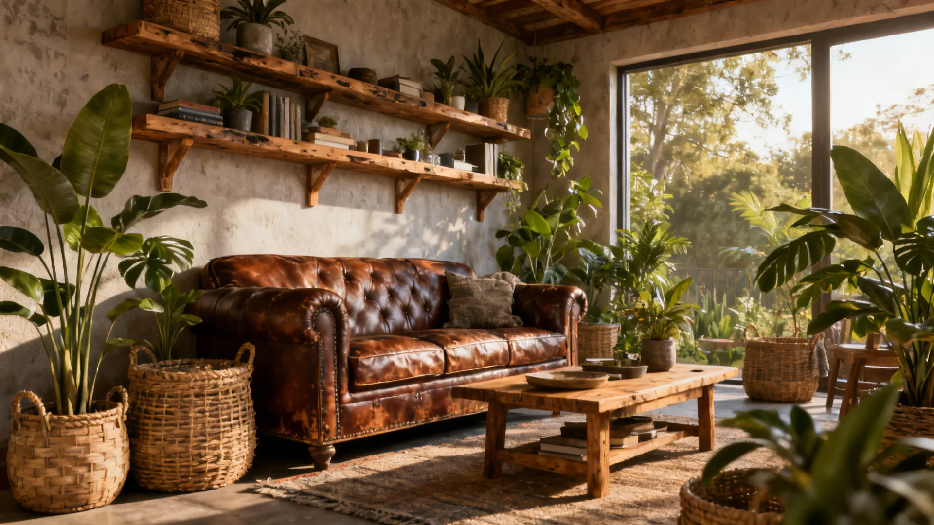 4. Balance with Warm Wood and Natural Elements