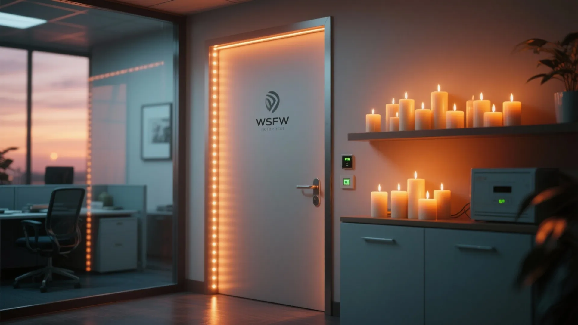 4. LED Accent Lighting and Low-Heat Candles