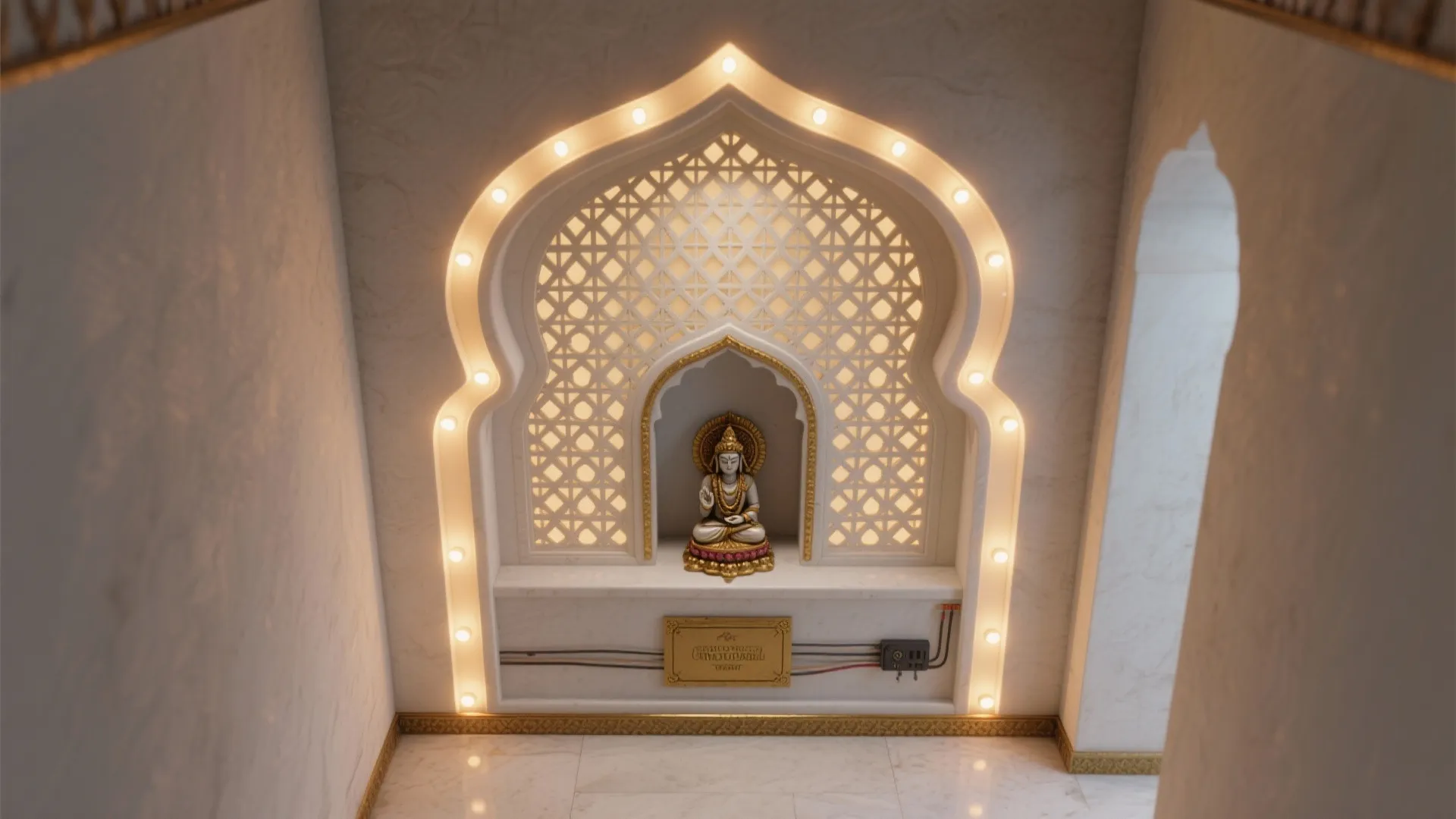 Soft LED Arch and Backlit Jaali