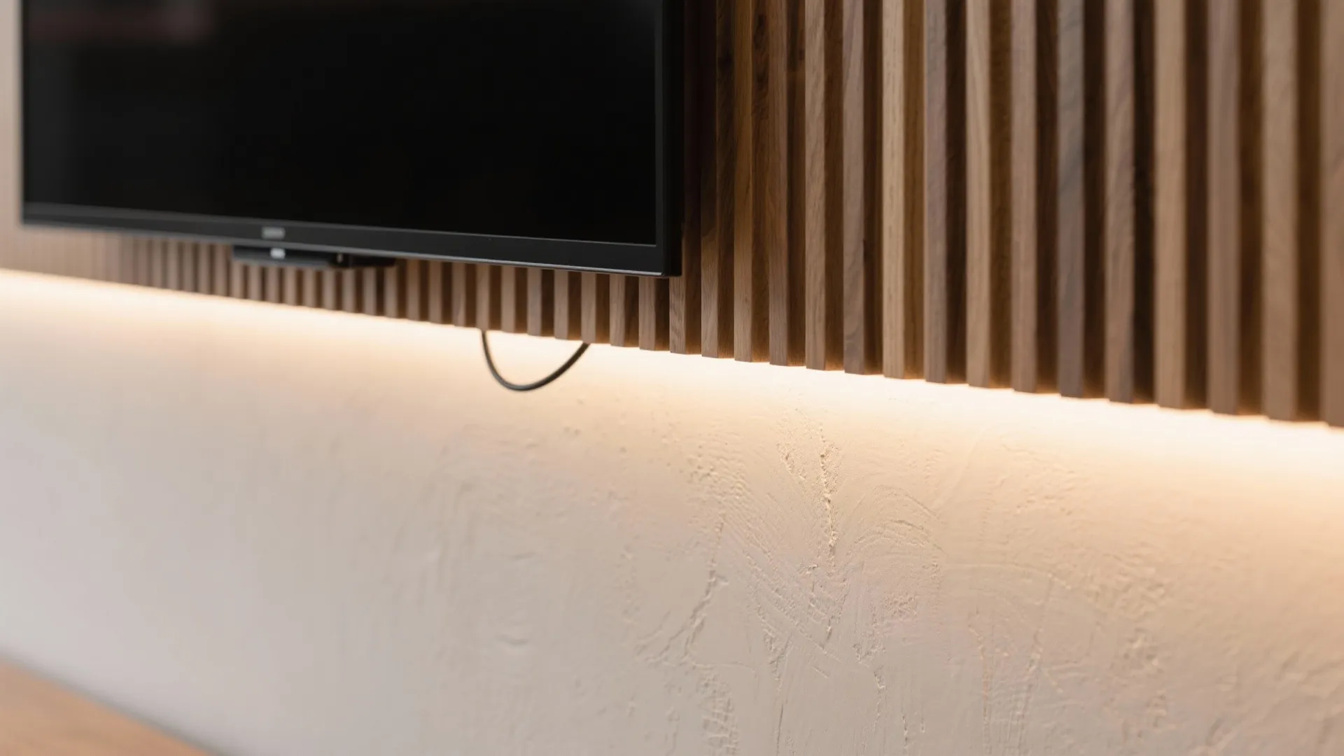 Textured Backdrop and LED Backlighting for Depth