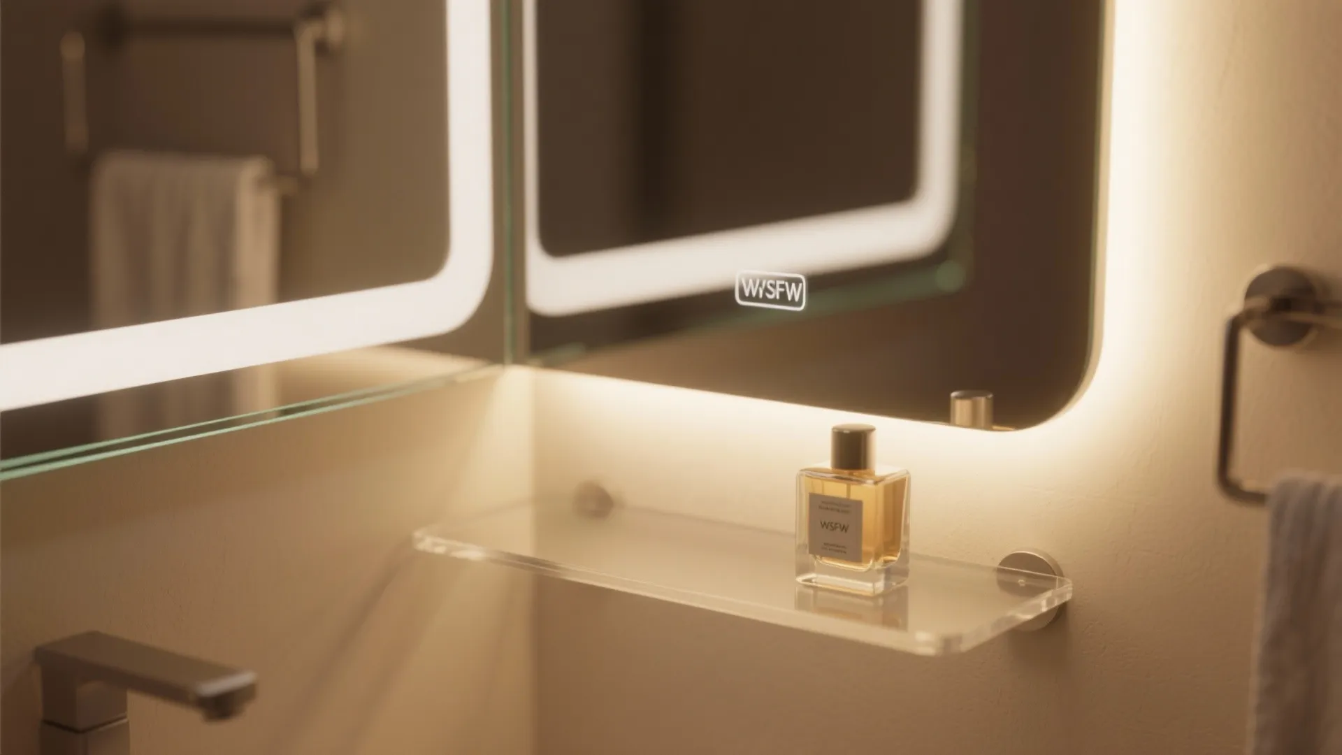 5) LED Backlit Mirror + Hidden Ledge: Light, Storage, and a Glow-Up