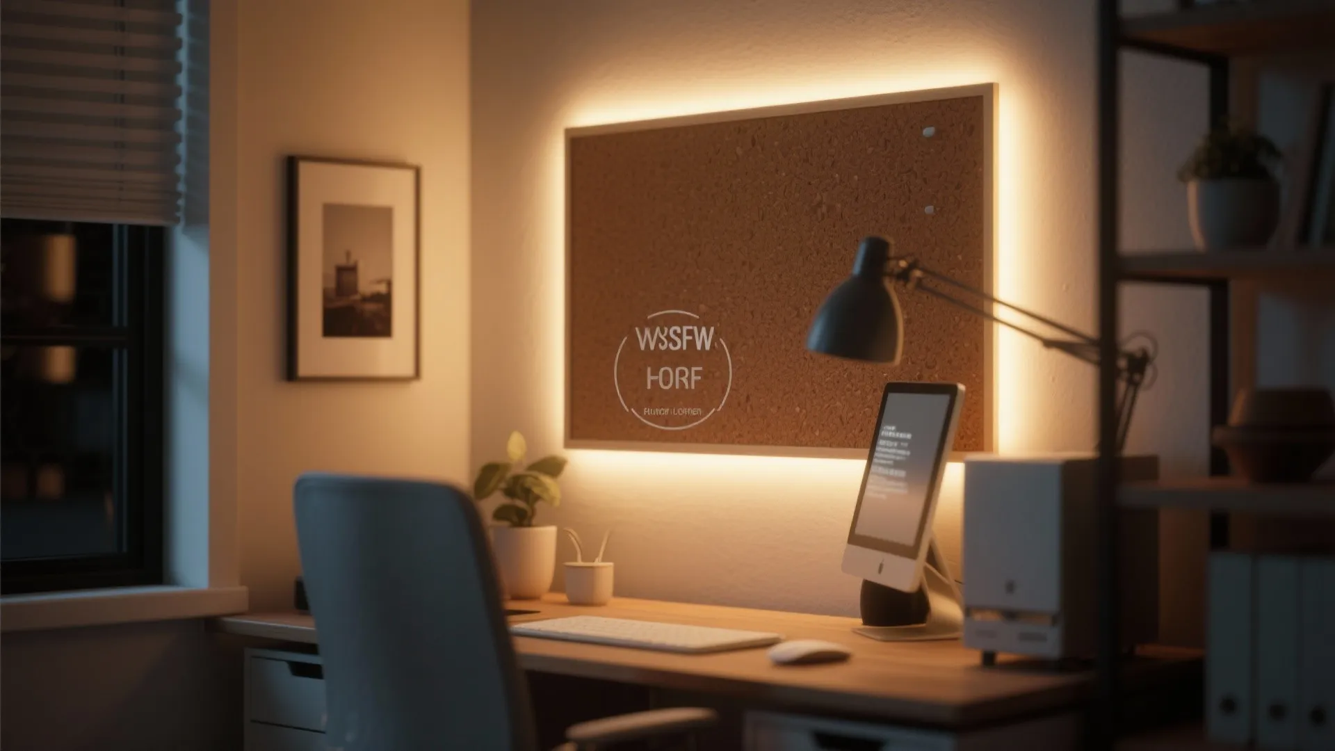 8. Cork Board with LED Backlighting