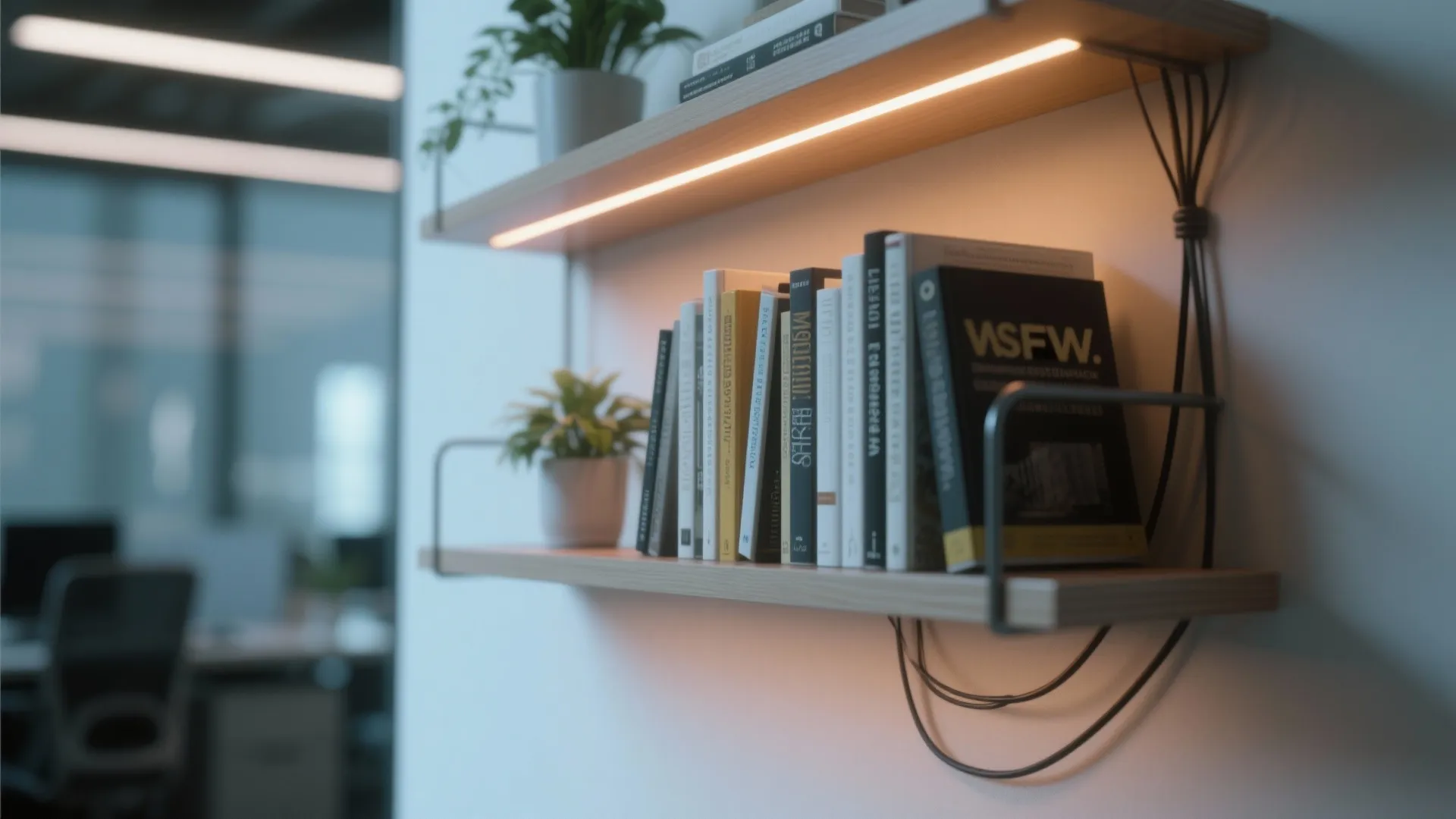 4. LED-Backlit Shelves