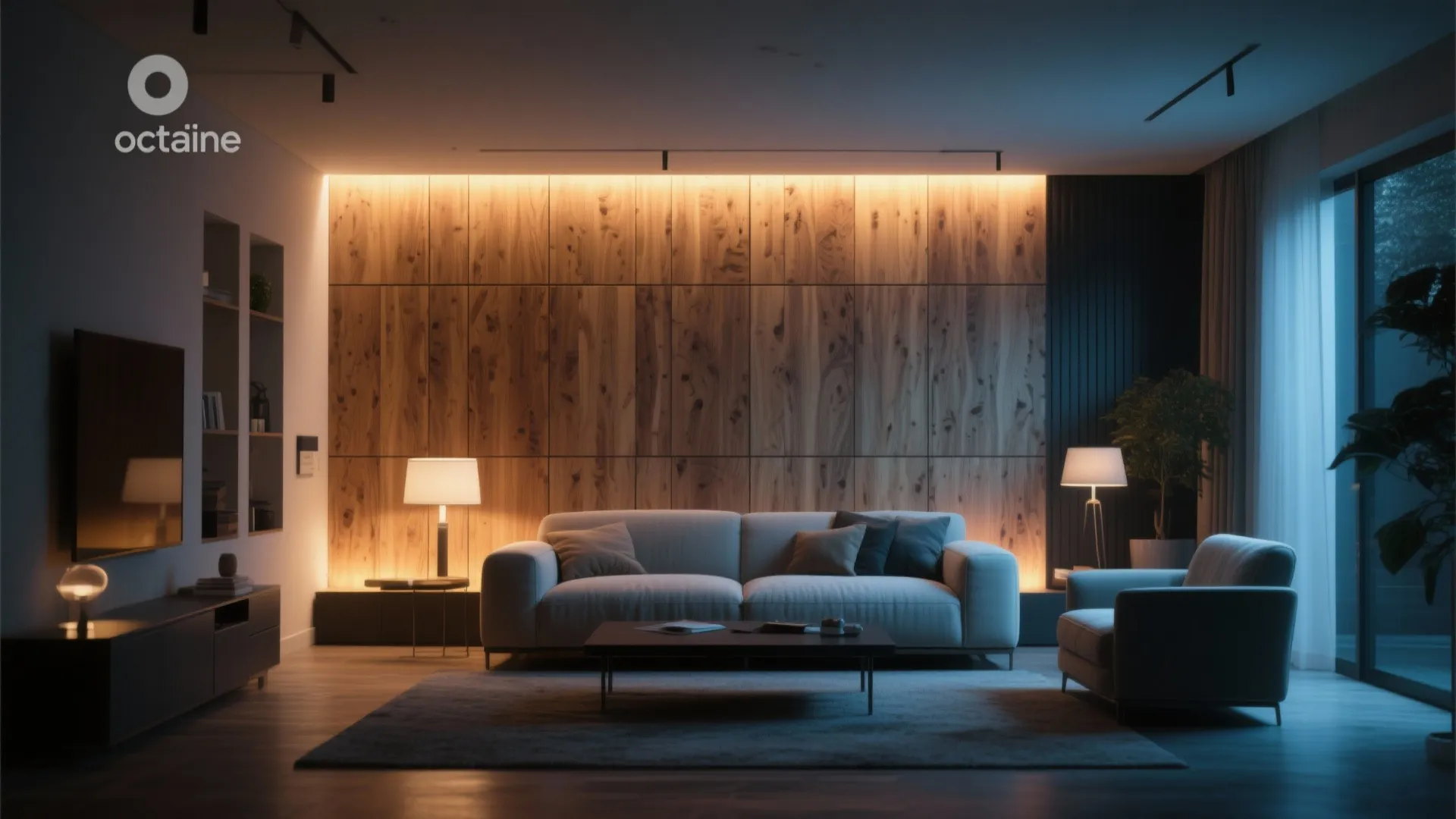 9. LED Backlit Wooden Panels