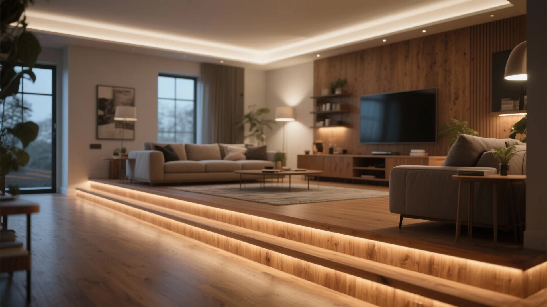 10. Baseboard Lighting