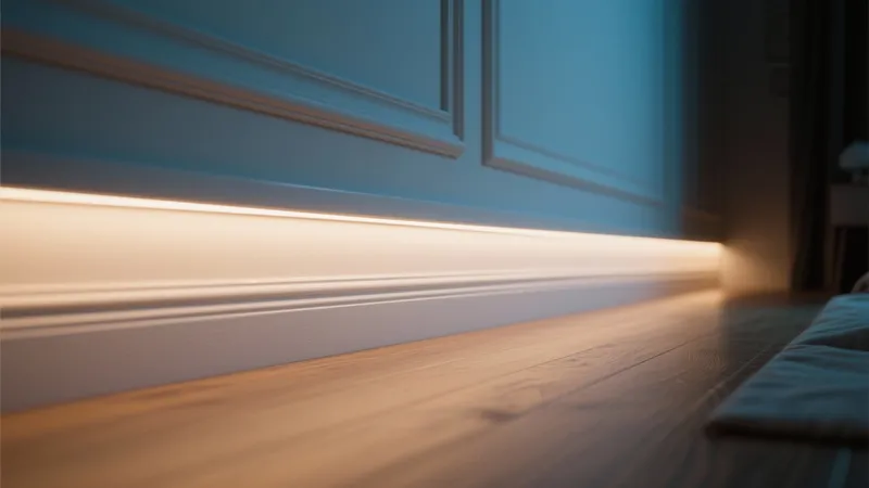 Ambient Baseboard Lighting for Modern Interiors