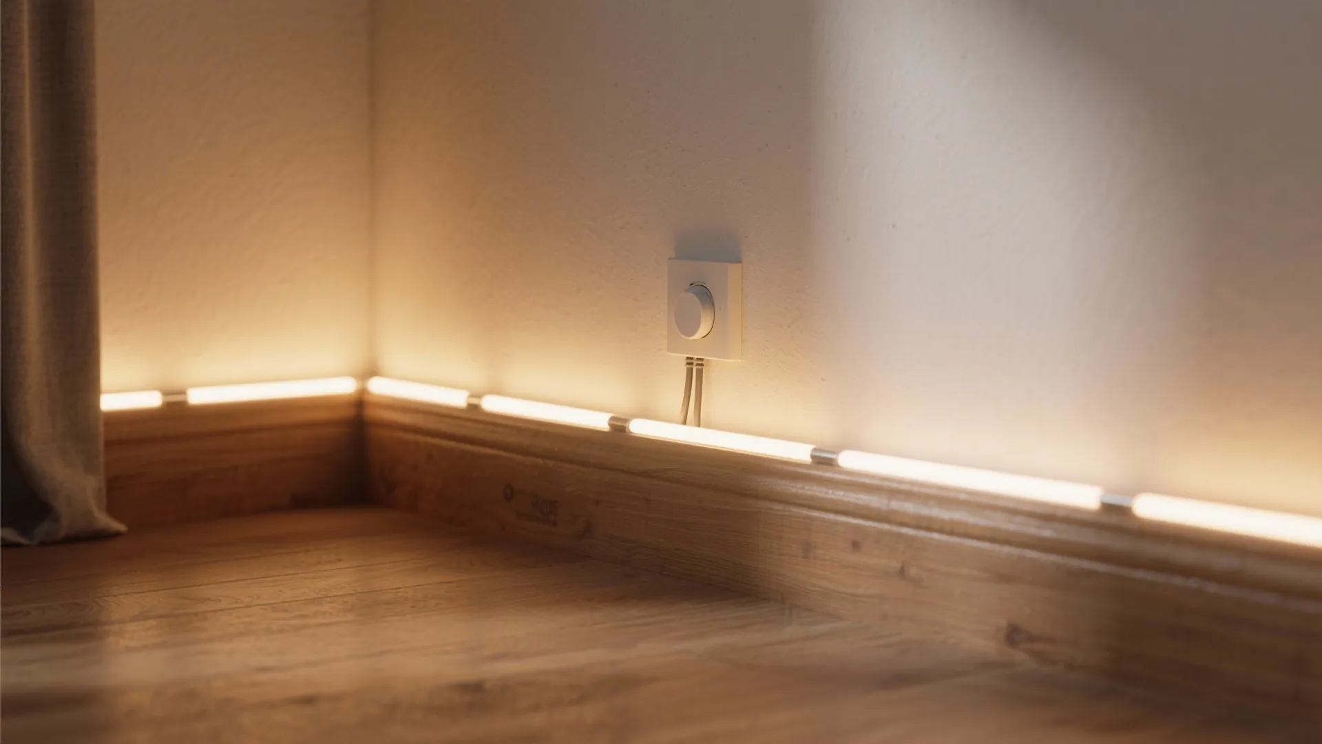 1. LED Cove Strips Along Baseboards