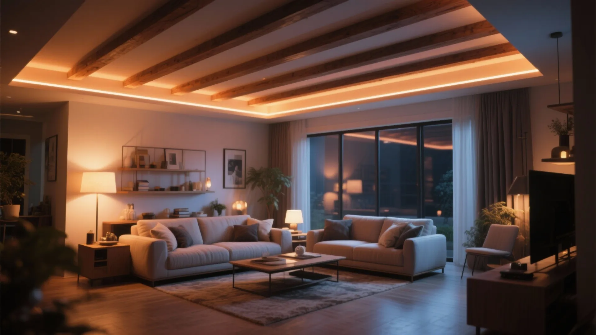 5. Beams with Integrated LED Strips
