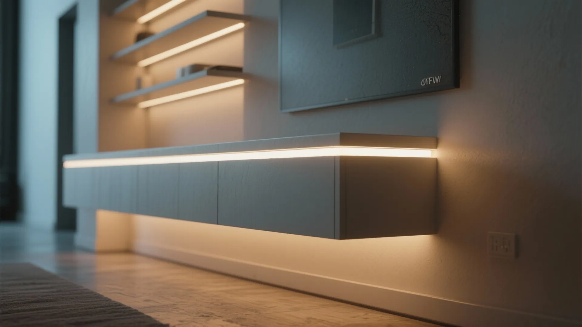 4. Accent LED behind furniture for subtle drama