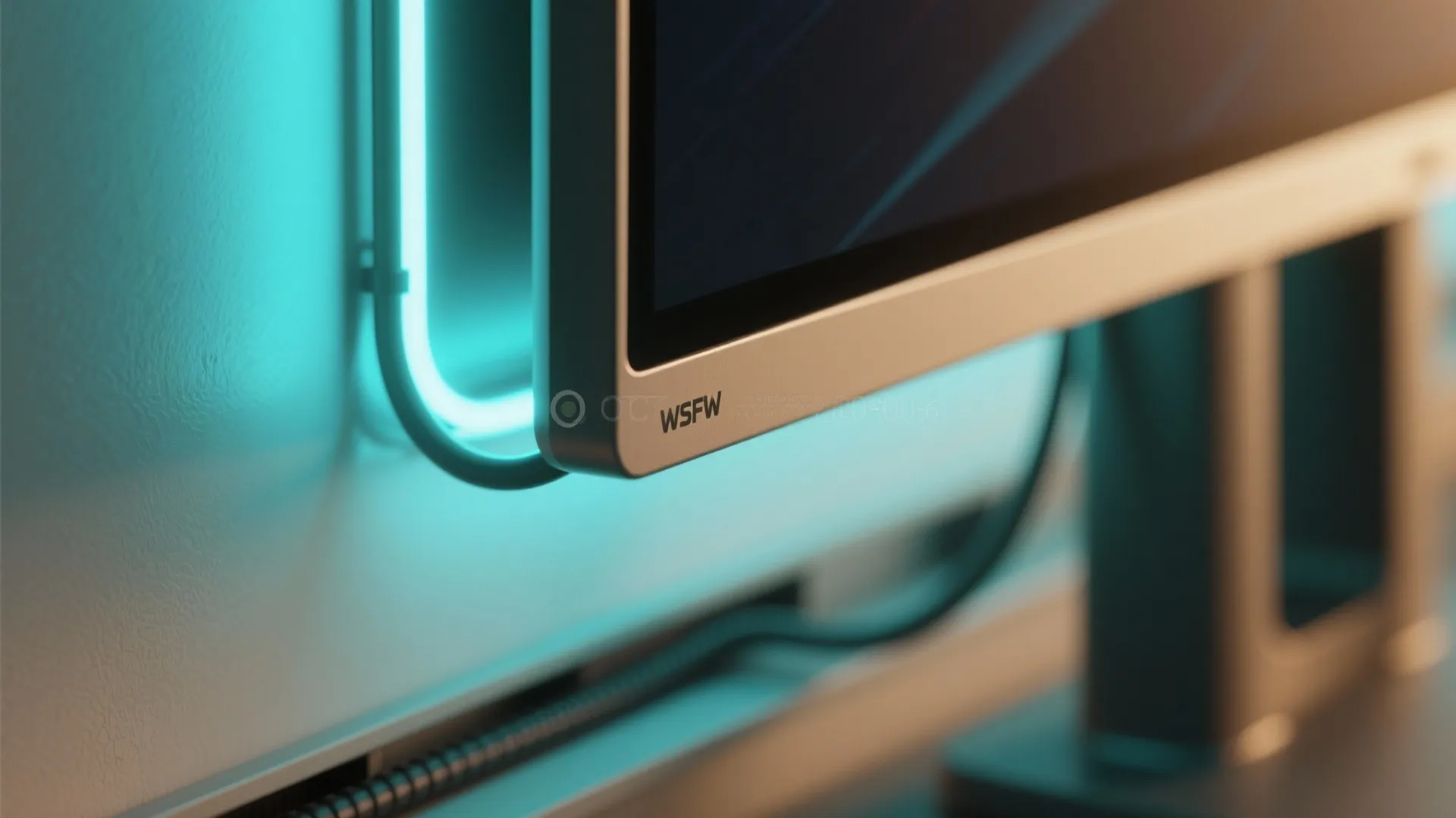 1. Accent LED Strips Behind the Monitor