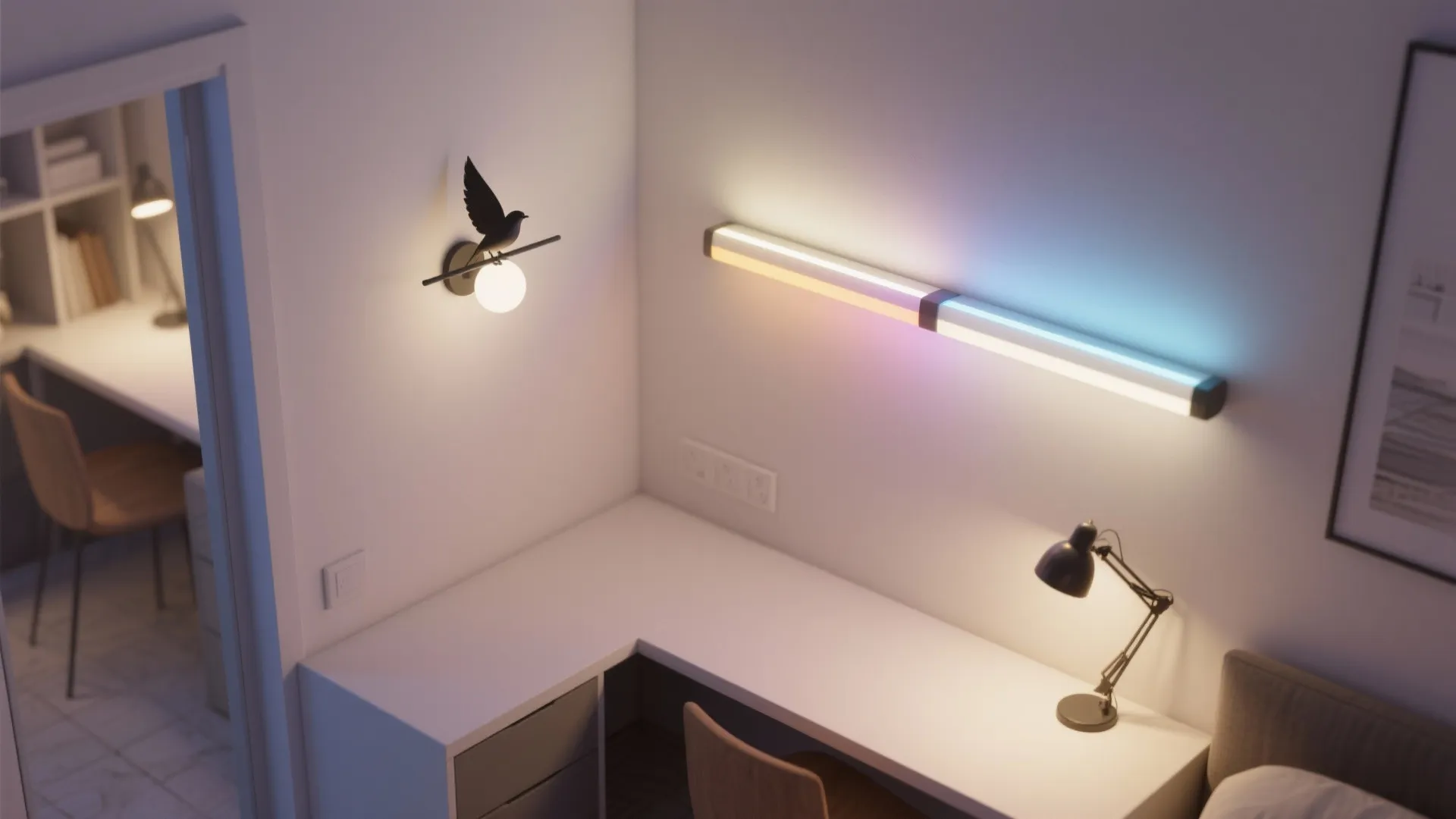 5. LED Integrated Bird Sconce