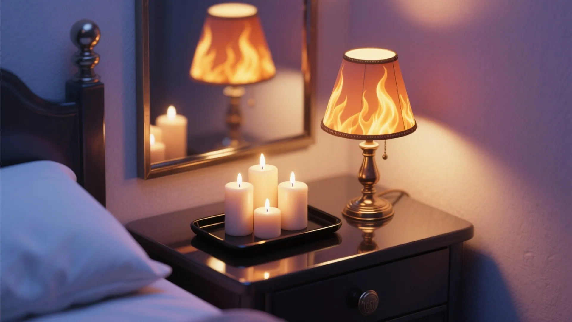 2. Candles, Faux Flames, and Safe Ambience