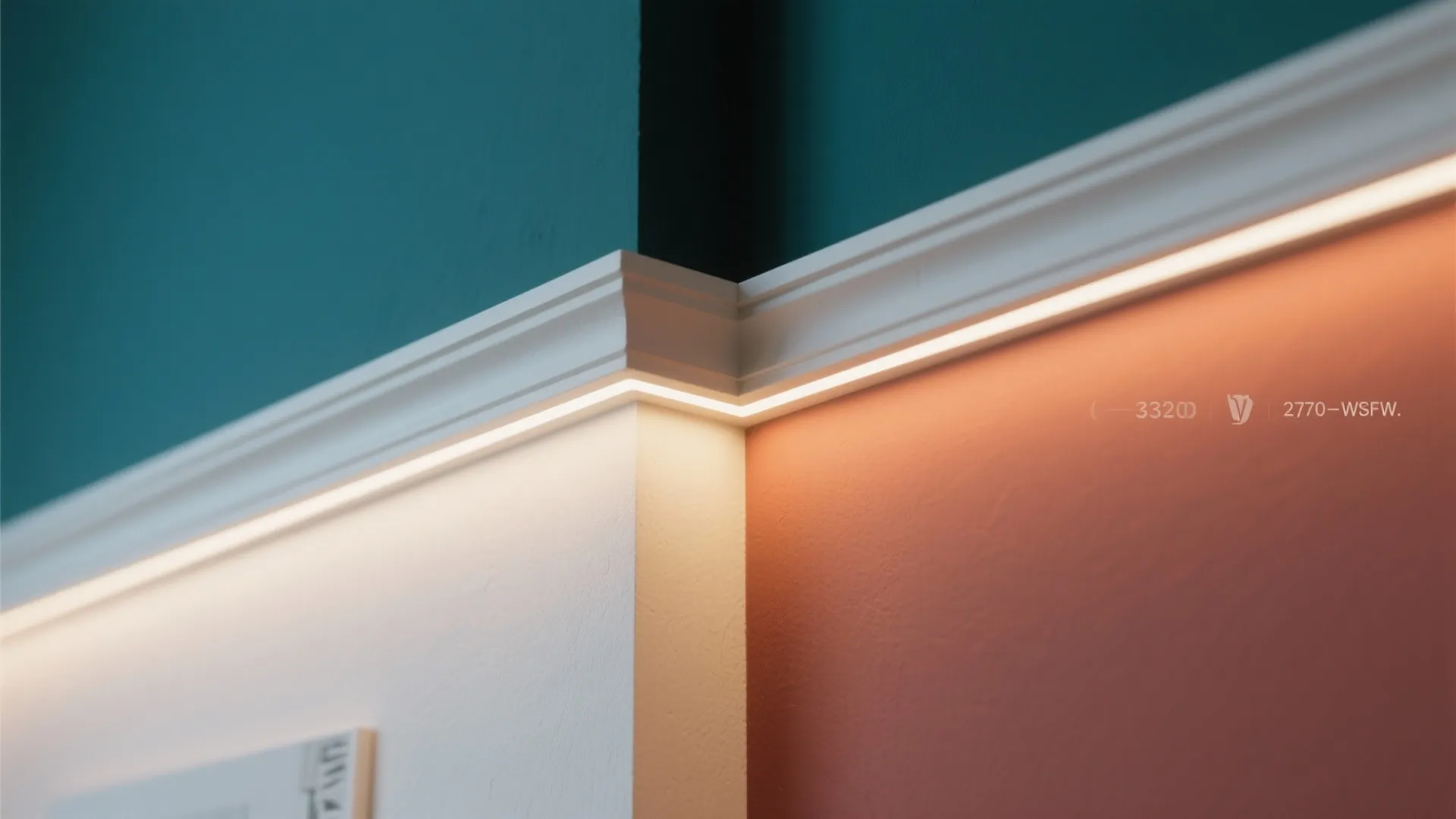 Accent color block with integrated lighting