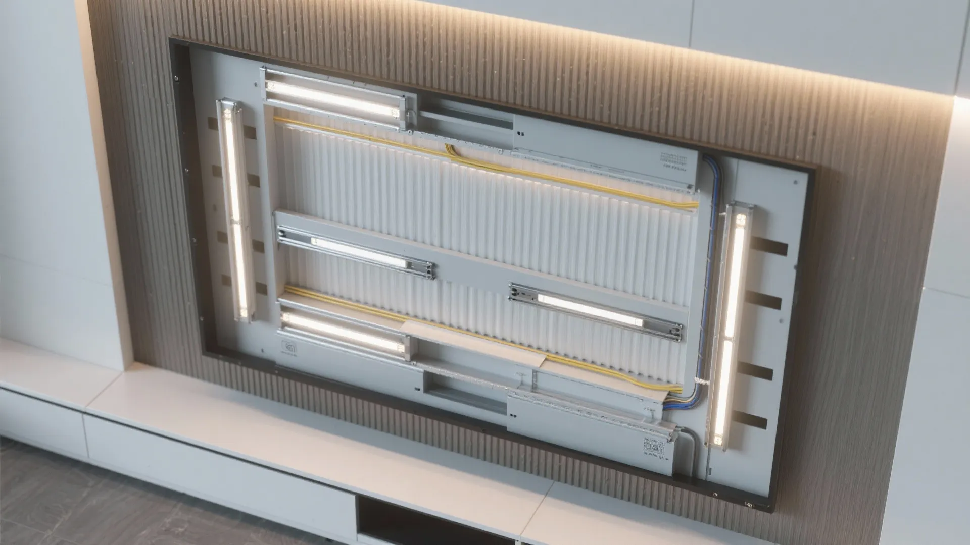 Backlit Fluted TV Panel