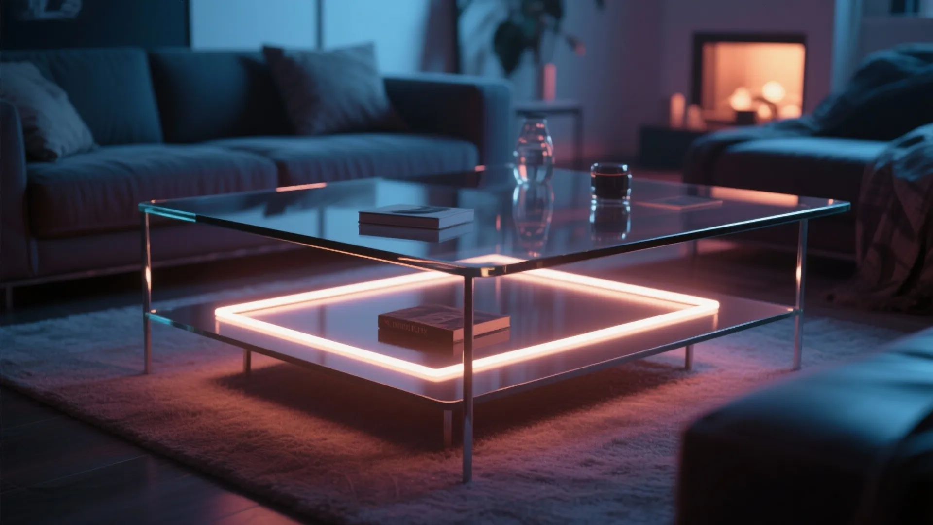 5. LED-lit Coffee Table