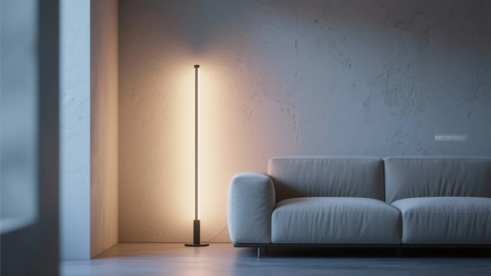 2. LED column lamp behind seating
