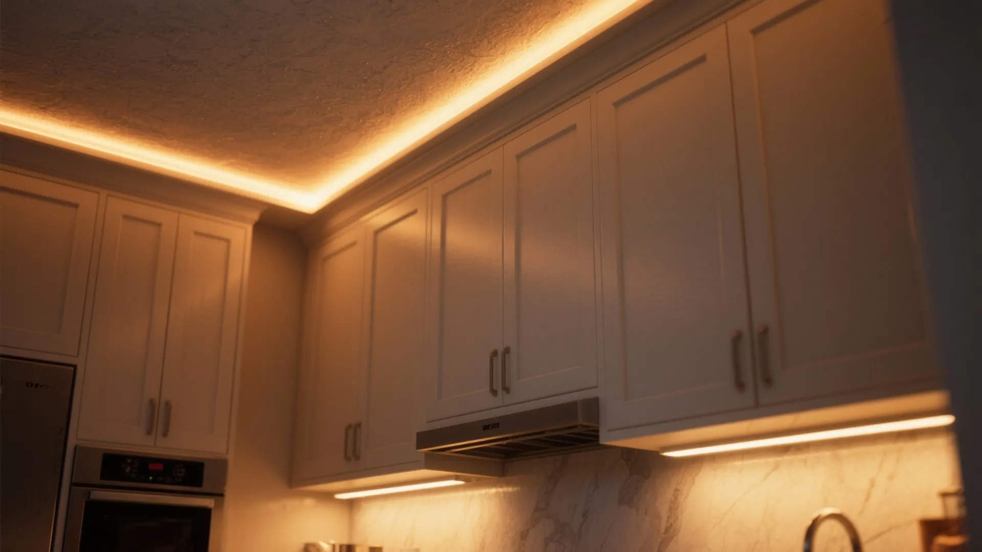 3. Hide gaps with LED coves or recessed lighting