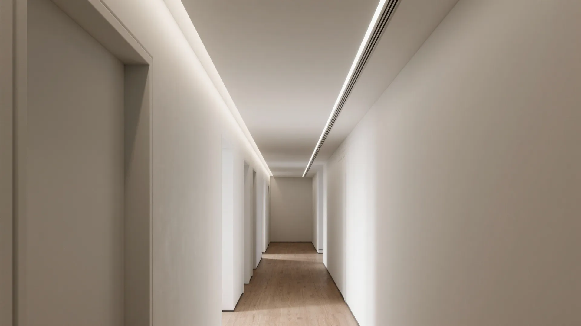 1) Minimalist LED Cove and Recessed Ceiling