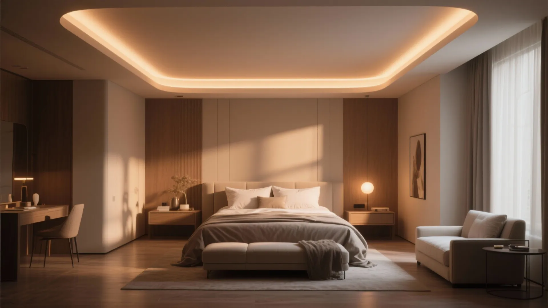 5. Integrated LED Cove Lighting