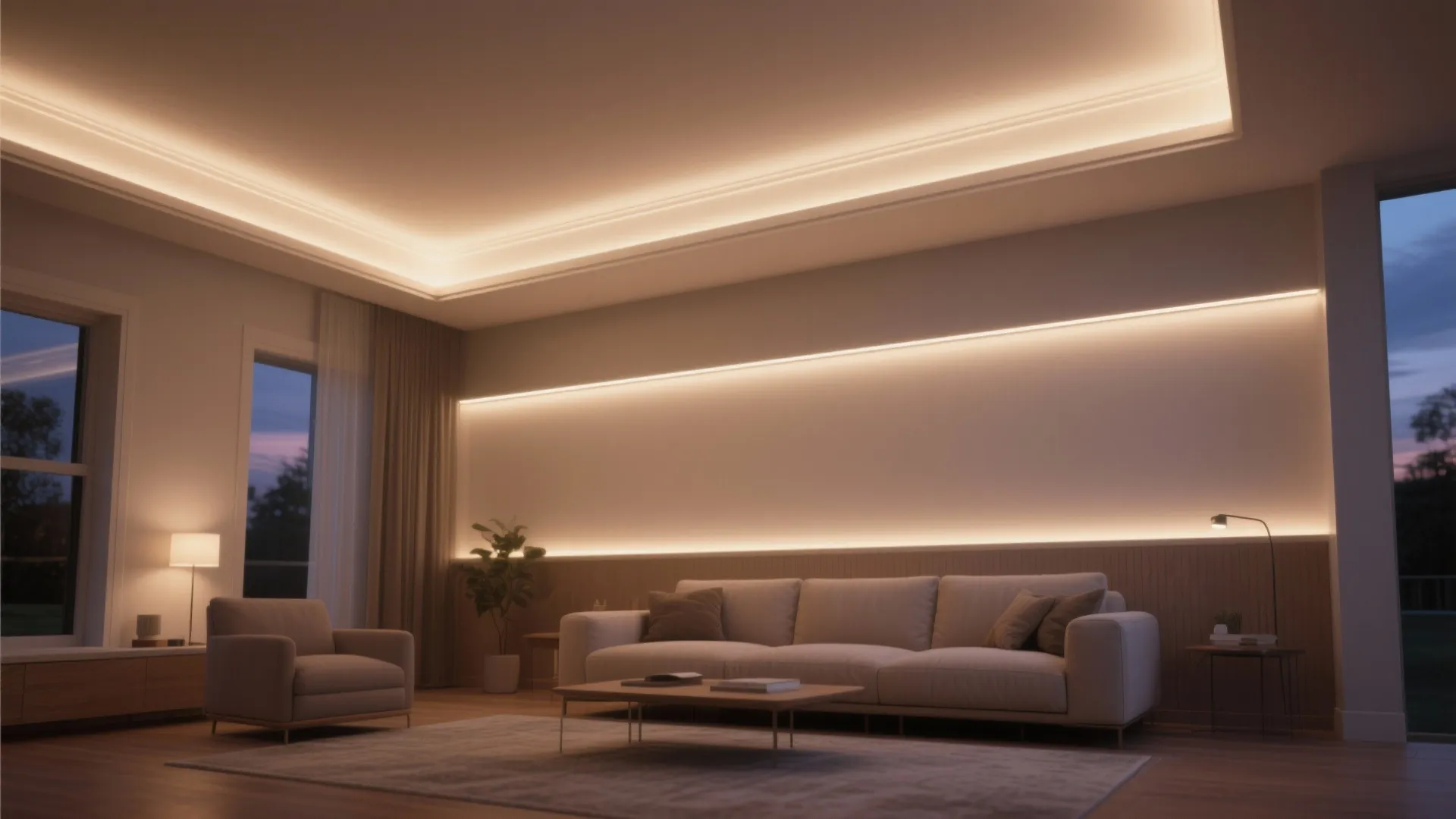 LED Cove Crown That Makes the Ceiling Float