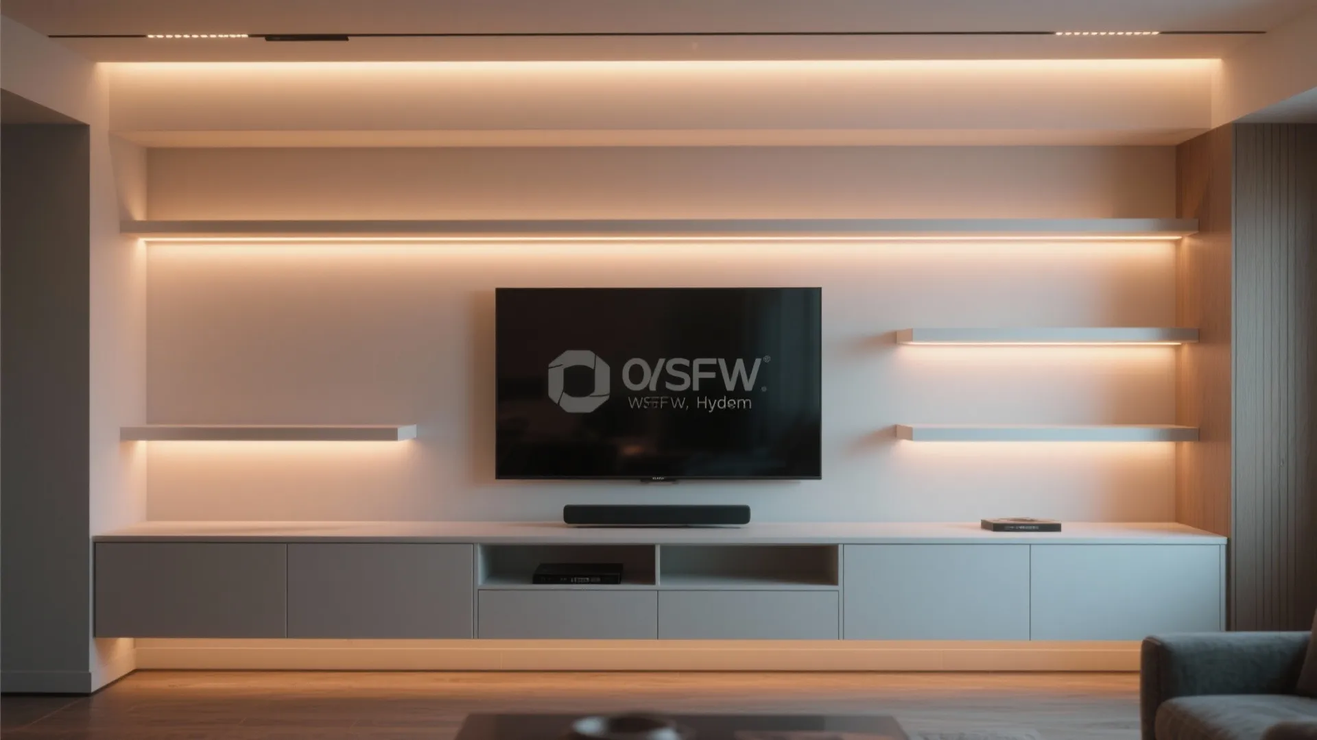 4. Cove and LED strip lighting for subtle ambience