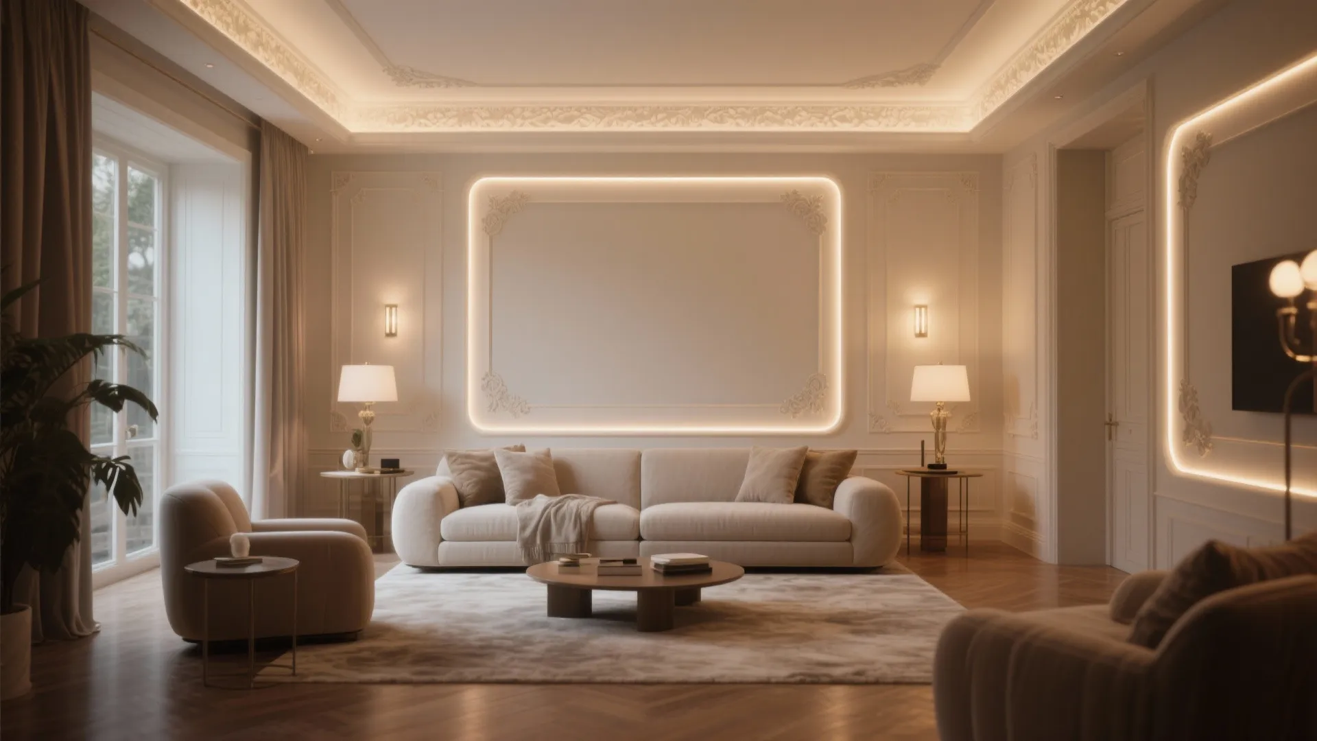 4. Crown Molding Glow