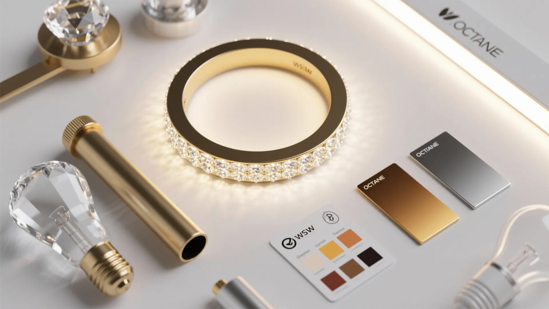 5. Integrated LED crystal fixtures