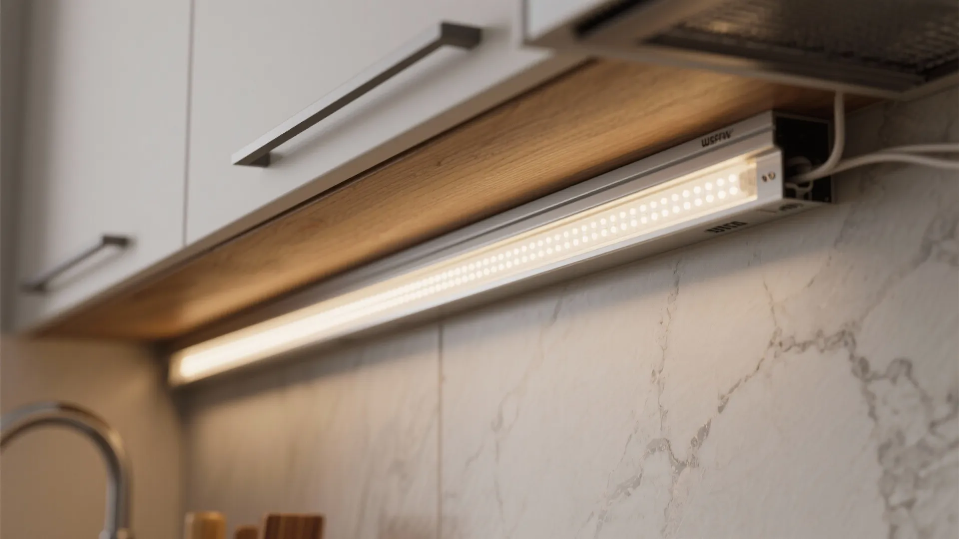 Under-Cabinet LED Strips with Continuous Diffusers