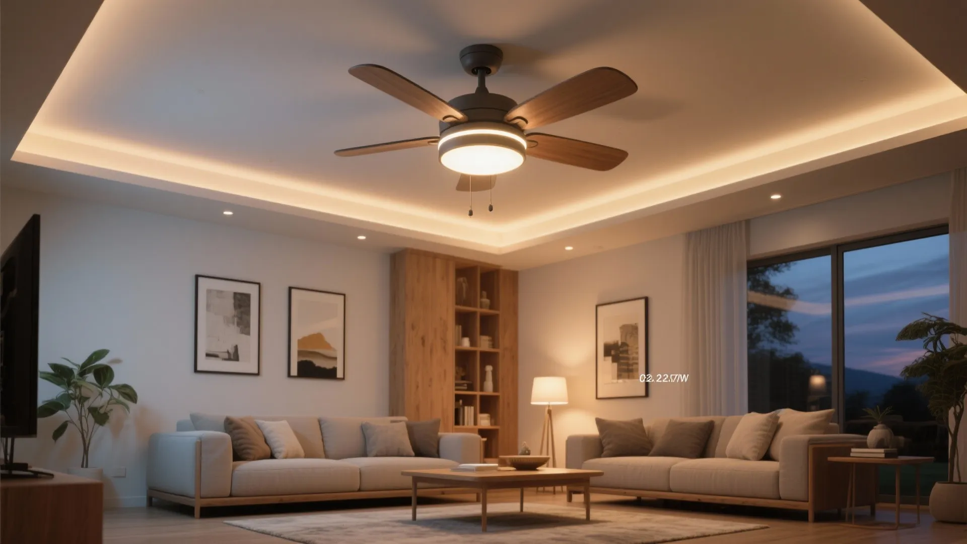 3) Integrated LED with dim-to-warm