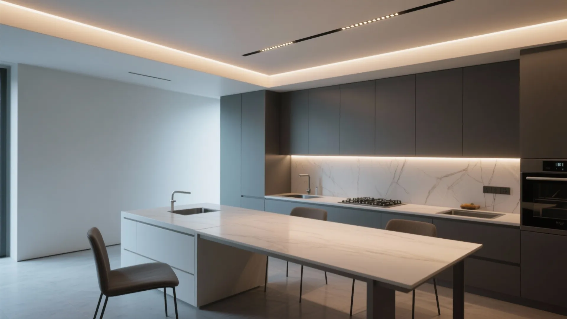 5. Integrated LED and dimmable rails