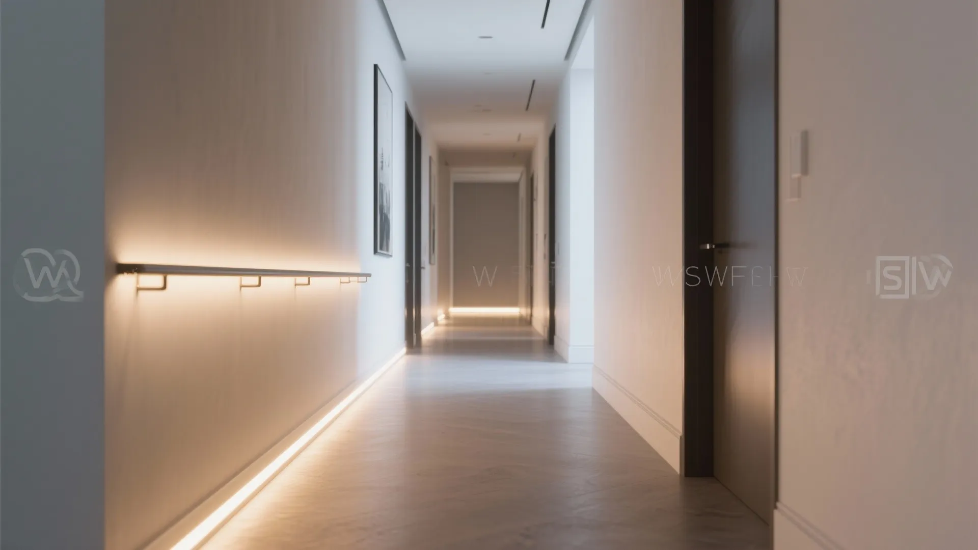 LED strip lighting for edges and guides