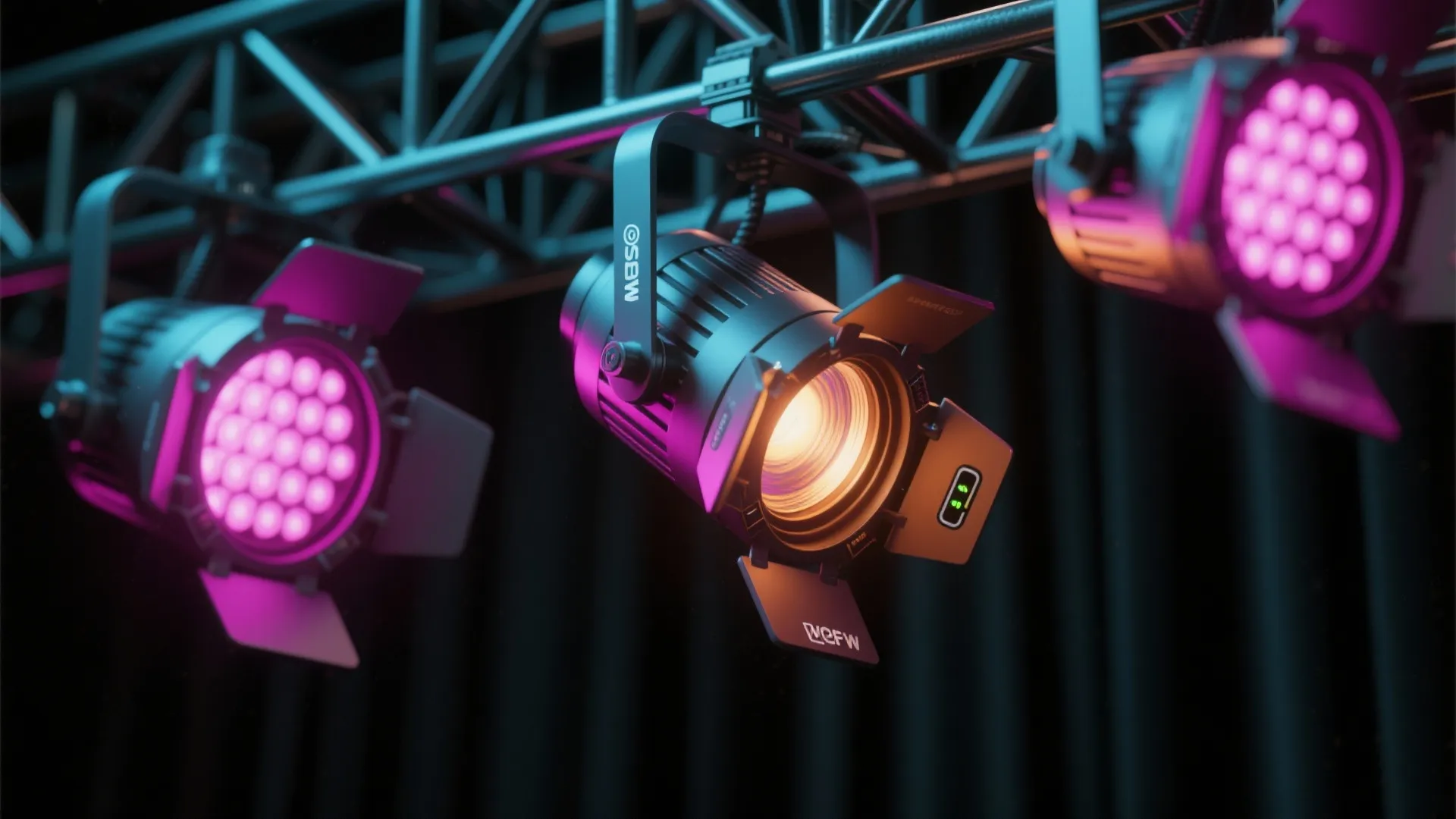 2. Use LED fixtures for color and dimming control