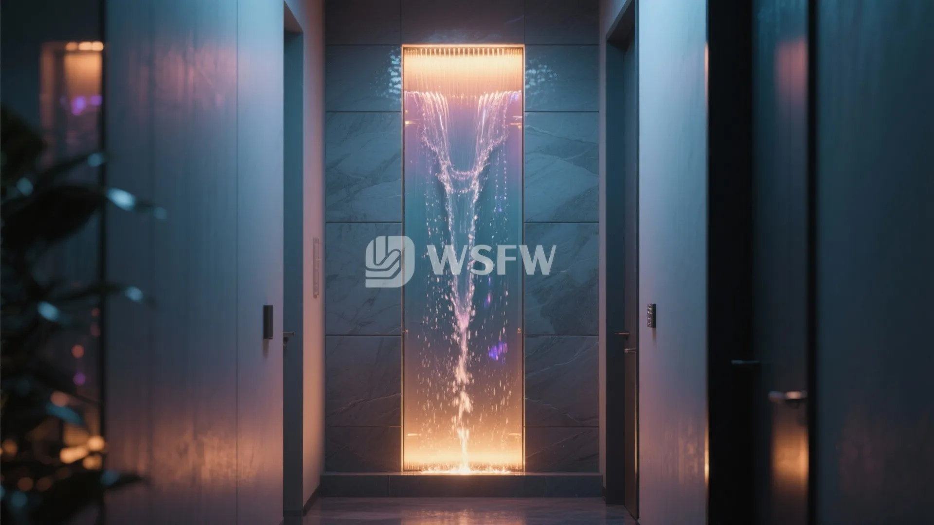 2. LED Backlit Glass Fountain